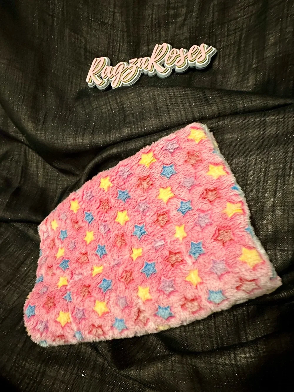 Pink Colorful Stars Reversible Portable Pet Bed